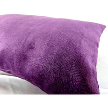 Load image into Gallery viewer, Purple Velvet Cushion | Lumbar Pillow
