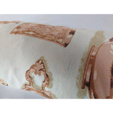 Load image into Gallery viewer, Bronze &amp; Cream Vintage Silverware Cushion | Lumbar Pillow
