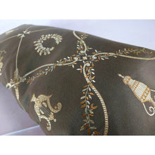 Load image into Gallery viewer, Grecian Brown &amp; Gold Cushion | Lumbar Pillow
