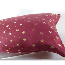 Load image into Gallery viewer, Red &amp; Gold Stars Cushion | Lumbar Pillow
