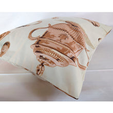 Load image into Gallery viewer, Bronze &amp; Cream Vintage Silverware Cushion | Throw Pillow
