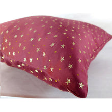 Load image into Gallery viewer, Red &amp; Gold Stars Cushion | Lumbar Pillow
