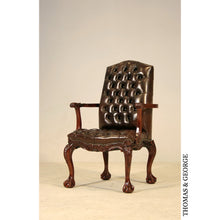 Load image into Gallery viewer, English Chippendale Arm Chair 948 Leather thomas-george-gallery
