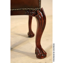Load image into Gallery viewer, English Chippendale Arm Chair 948 Leather thomas-george-gallery
