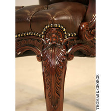 Load image into Gallery viewer, English Chippendale Arm Chair 948 Leather thomas-george-gallery
