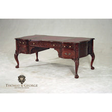 Load image into Gallery viewer, English Chippendale Ball and Claw (5-Drawer) Writing Table
