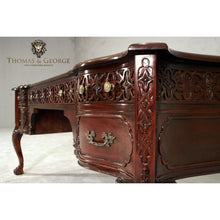 Load image into Gallery viewer, English Chippendale Ball and Claw (5-Drawer) Writing Table
