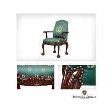 Load image into Gallery viewer, English Chippendale Upholstered Arm Chair 948
