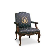 Load image into Gallery viewer, George-II-137-Arm-Chair-Blue-Urtillo-Fabric
