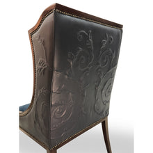 Load image into Gallery viewer, Nuovo Wing Chair with Acantha Sculpted Leather
