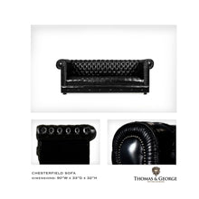 Load image into Gallery viewer, Pleat Chesterfield 3-Seater Sofa Pleated Arms | Loose Cushion thomas-george-gallery
