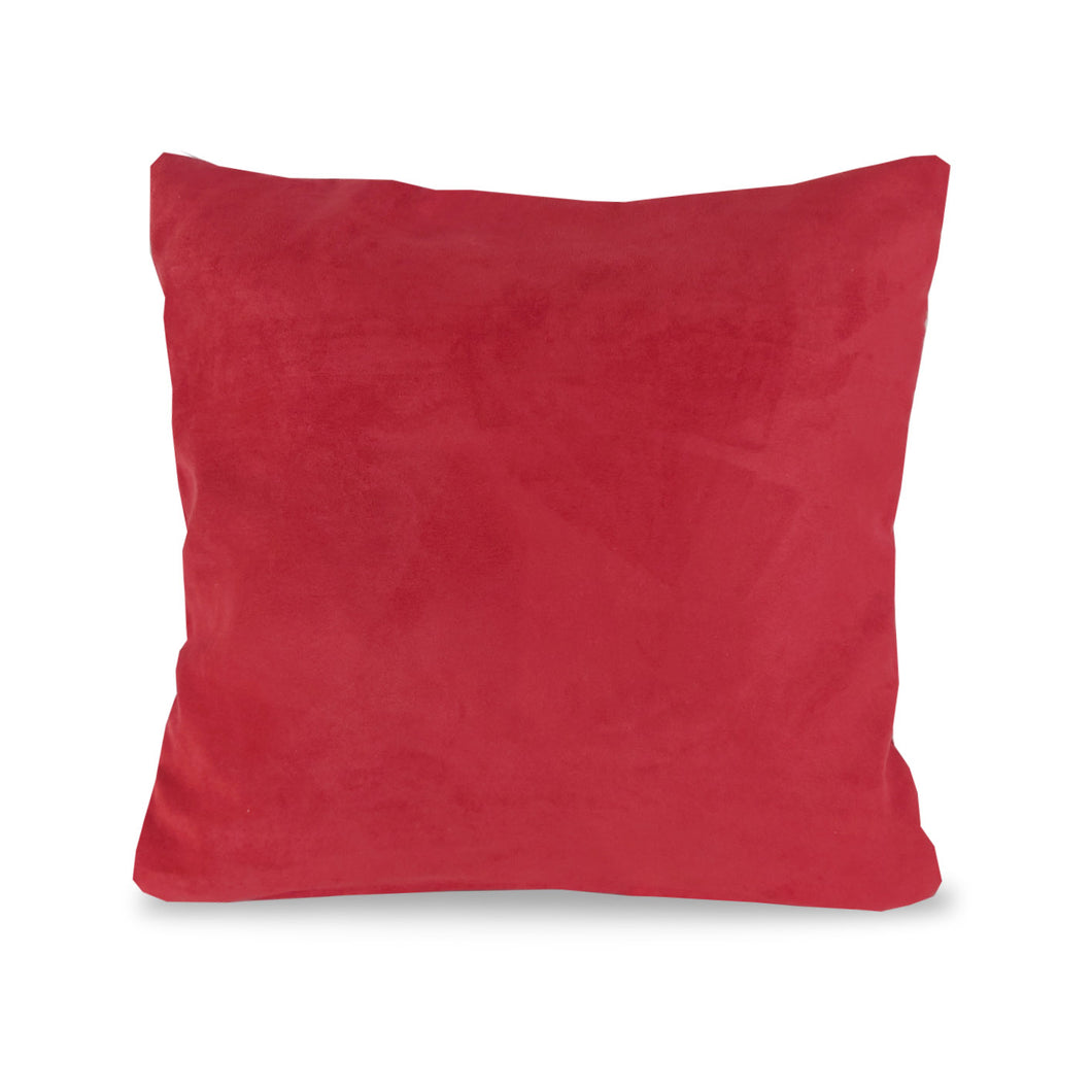 Red Microsuede Cushion| Throw Pillow