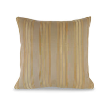 Load image into Gallery viewer, Cream &amp; Gold Stripes Cushion | Throw Pillow
