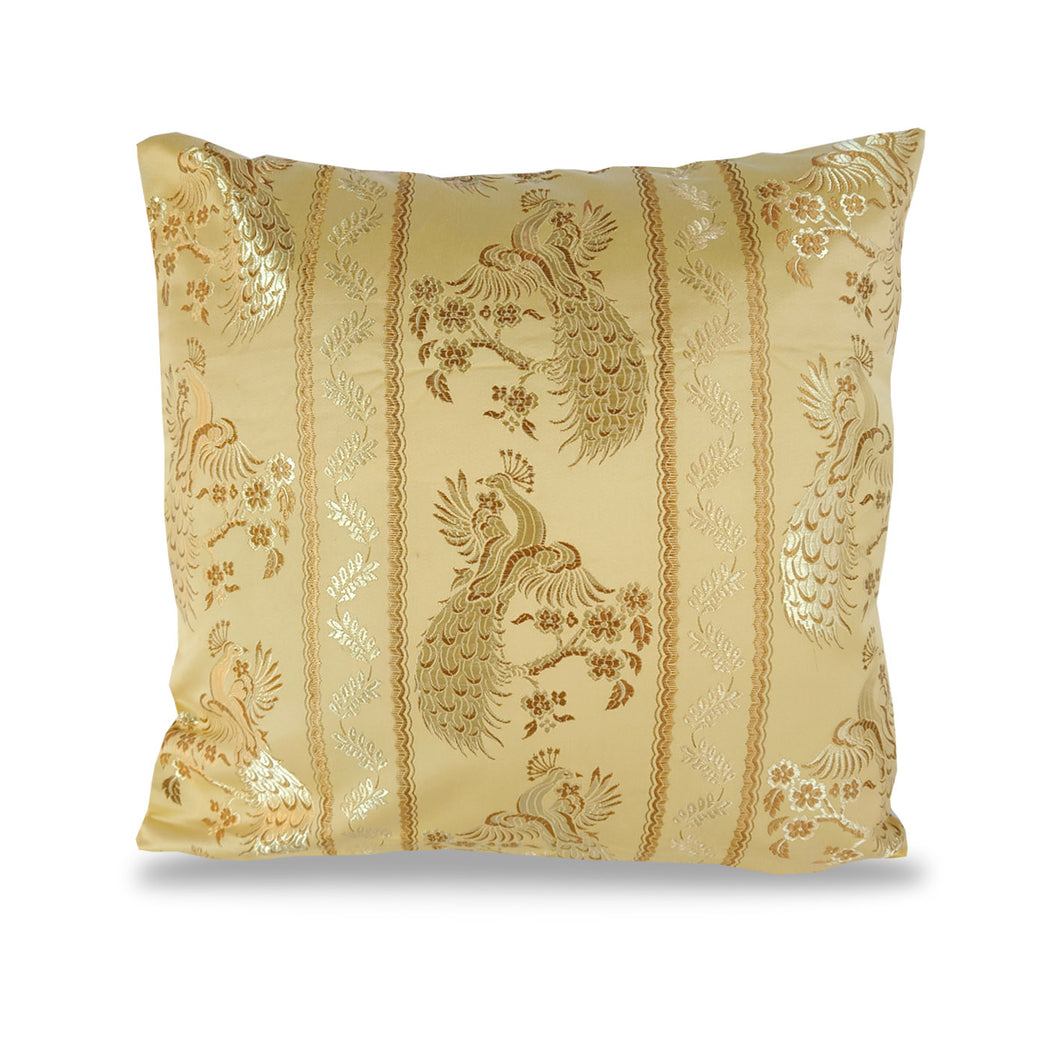 Golden Phoenix Thread Cushion | Throw Pillow