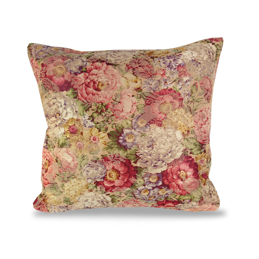 Pink Floral Cushion | Throw Pillow