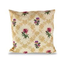 Load image into Gallery viewer, Gold Diamond &amp; Flowers Cushion  | Throw Pillow
