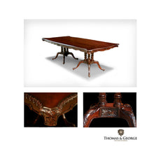Load image into Gallery viewer, Serpentine Double Pedestal Dining Table
