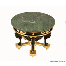 Load image into Gallery viewer, Antico Gilded Caryatid Circular Console Table II
