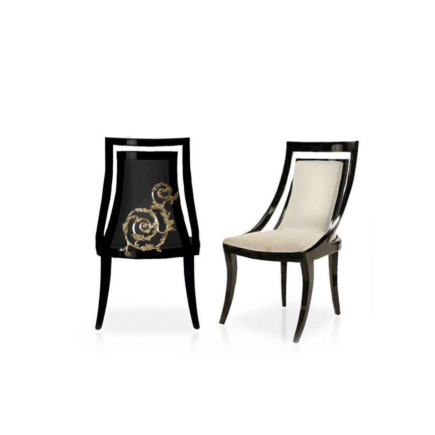 Scoop Chair with Acantha Scroll