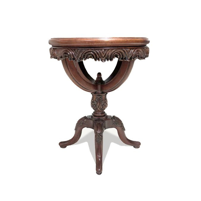 Traditional Globe Base Circular End | Accent Tray Table