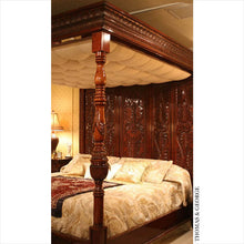 Load image into Gallery viewer, Architectural Grand Tudor Poster Canopy Bed QS

