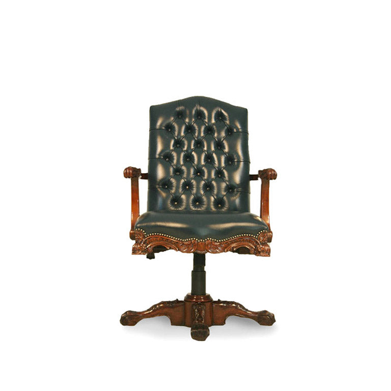English Chippendale Executive Swivel Armchair (948)