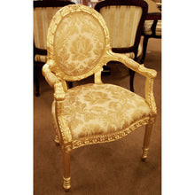 Load image into Gallery viewer, Traditional Cameo Gilded Accent Chair Detail

