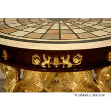 Load image into Gallery viewer, Antico Gilded Caryatid Circular Console Table I

