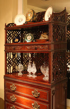 Load image into Gallery viewer, Chinese Chippendale Oriental Bureau Bookcase
