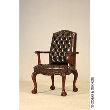 Load image into Gallery viewer, English Chippendale Upholstered Arm Chair 948
