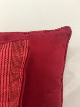 Load image into Gallery viewer, Red Plaid &amp; Microfibre Suede Reversible Cushion | Throw Pillow
