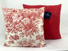 Load image into Gallery viewer, Red Toile Foliage Cushion | Throw Pillow
