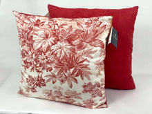 Load image into Gallery viewer, Red Toile Foliage Cushion | Throw Pillow
