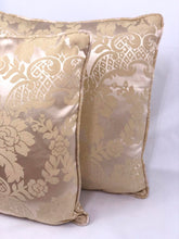 Load image into Gallery viewer, Silk Crema Ecru Damask Cushion | Throw Pillow
