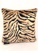 Load image into Gallery viewer, Tiger Fur Cushion | Throw Pillow - Tan &amp; Black
