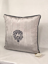 Load image into Gallery viewer, Moire Grey T&amp;G Embroidered Cushion | Throw Pillow
